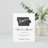 Iowa Chalkboard State Kaart Verhuizen Briefkaart (Staand voorkant)