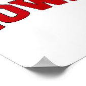 Iowa Christmas Santa Hat Retro Throwback Souvenir  Poster (Hoek)