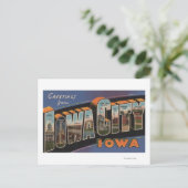 Iowa City, Iowa - Grote letterscènes Briefkaart (Staand voorkant)