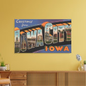 Iowa City, Iowa - Grote letterscènes Canvas Afdruk (Insitu (Woonkamer))