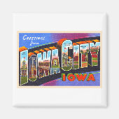 Iowa City Iowa IA groot Briefkaart Magneet (Voorkant)