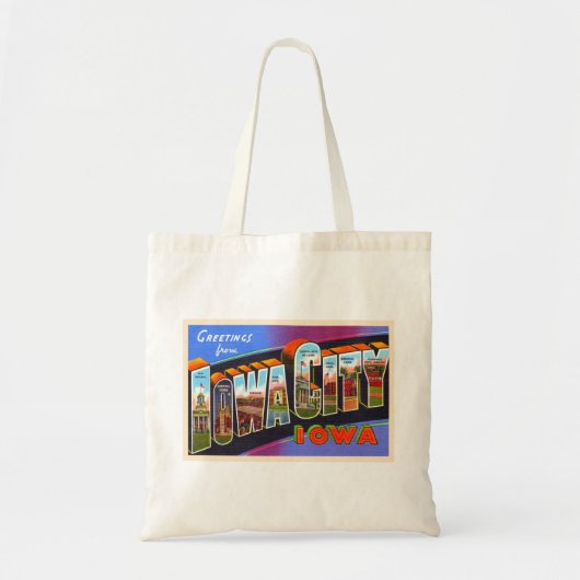 Iowa City Iowa IA groot Briefkaart Tote Bag (Voorkant)