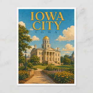 Iowa City Iowa Old Capitol GeoSaga Briefkaart