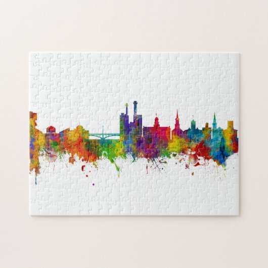 Iowa City Iowa Skyline Legpuzzel (Horizontaal)