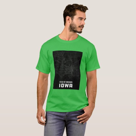 Iowa City Map Oversized T-shirt (Voorkant volledig)