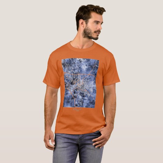 Iowa City Map T-shirt (Voorkant volledig)