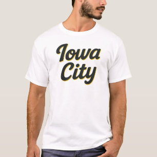 Iowa City Script-ontwerp Bold Neon Midwest T-shirt
