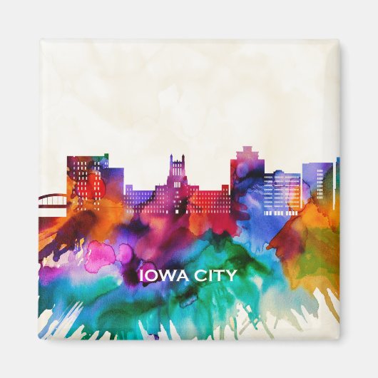 Iowa City Skyline Magneet (Voorkant)