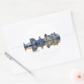 Iowa City Skyline Ronde Sticker (Envelop)