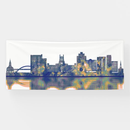 Iowa City Skyline Spandoek (Horizontaal)