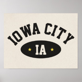 Iowa City Vintage Sportief College Poster
