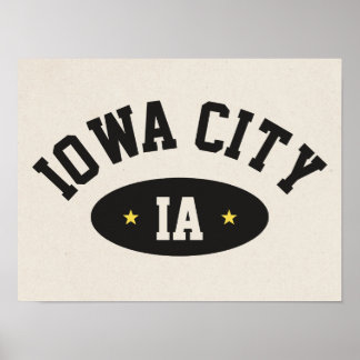Iowa City Vintage Sportief College Poster