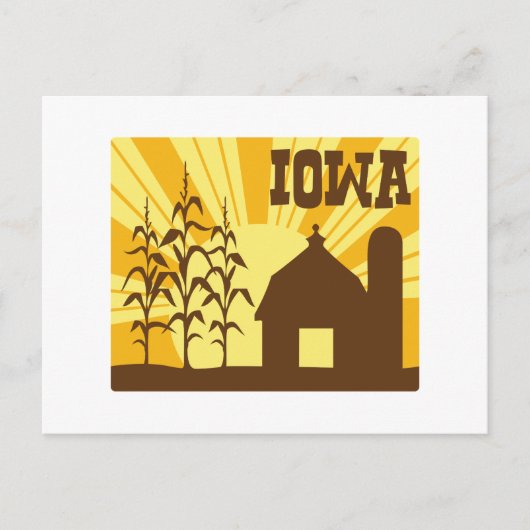 Iowa Corn Boerderij Briefkaart (Voorkant)