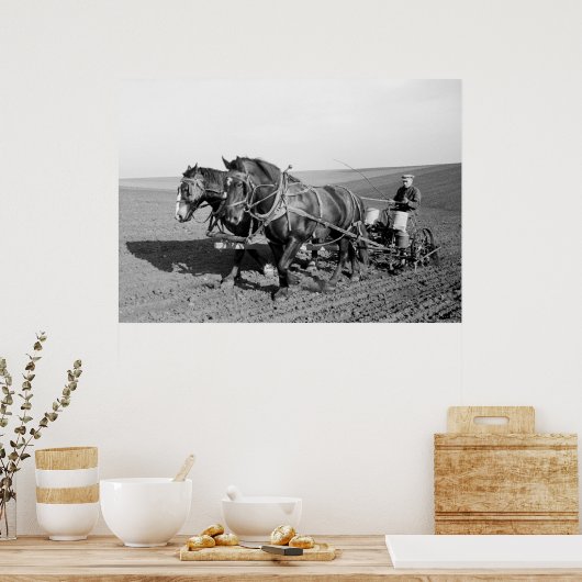 Iowa Corn Planter, jaren '40 Poster (Keuken)