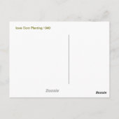 Iowa Corn Planting Briefkaart (Achterkant)