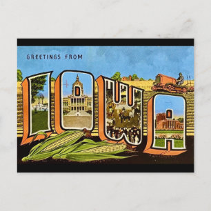 Iowa Corn State-ansichtkaart Briefkaart