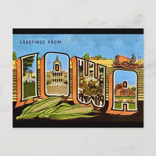 Iowa Corn State-ansichtkaart Briefkaart (Voorkant)