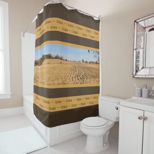 Iowa Cornfield Panorama Douchegordijn (In situ)