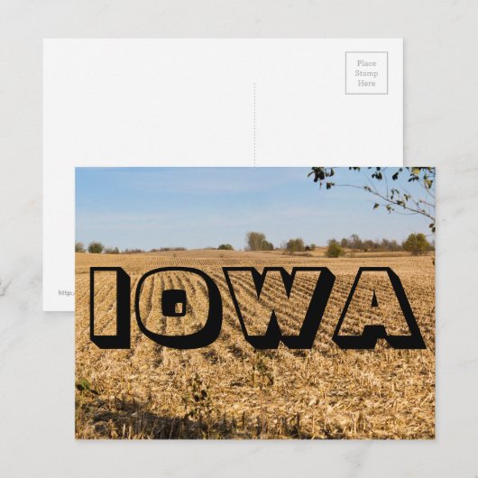 IOWA Cornfield Panorama panoramisch landschap Foto Briefkaart (Voorkant / Achterkant)
