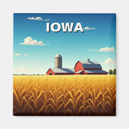 Iowa Cornfield Red Barn Magneet