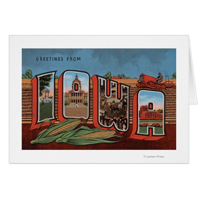Iowa (Cornfields & Corn) - Grote Letter-scènes (Voorkant Horizontaal)