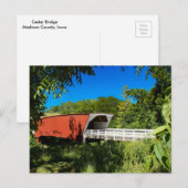 Iowa Covered Bridge Briefkaart (Voorkant / Achterkant)