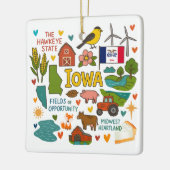 Iowa Custom Family Trip Christmas Keramisch Ornament (Links)