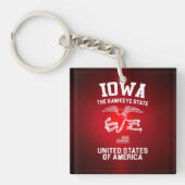 Iowa De staat Hawkeye Sleutelhanger (Voorkant)