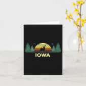 Iowa  Deer Hunting Sunset Souvenir Kaart (Gele Bloem)