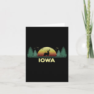 Iowa  Deer Hunting Sunset Souvenir Kaart