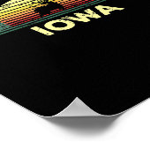 Iowa Deer Hunting Sunset Souvenir Poster (Hoek)