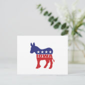 Iowa Democat Donkey Briefkaart (Staand voorkant)