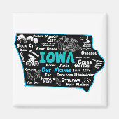 Iowa Des Moines Cedar Rapids, Sioux City, Mason Magneet (Voorkant)