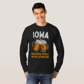 Iowa Drink Lokaal Bier Drink Micro Brew Craft BR T-shirt (Voorkant volledig)