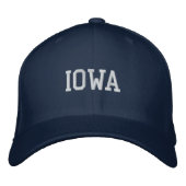 Iowa Embroized Flexfit Wool Pet Navy (Voorkant)