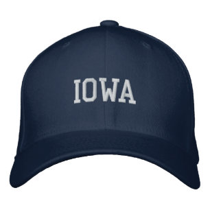 Iowa Embroized Flexfit Wool Pet Navy