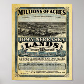  Iowa en Nebraska Land Sale Print (Voorkant)