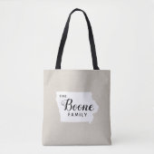 Iowa Family Monogram State Canvas tas (Voorkant)
