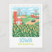 Iowa Fields of Opportunity Amerikaanse zomerreizen Briefkaart (Voorkant)