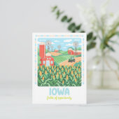 Iowa Fields of Opportunity Amerikaanse zomerreizen Briefkaart (Staand voorkant)