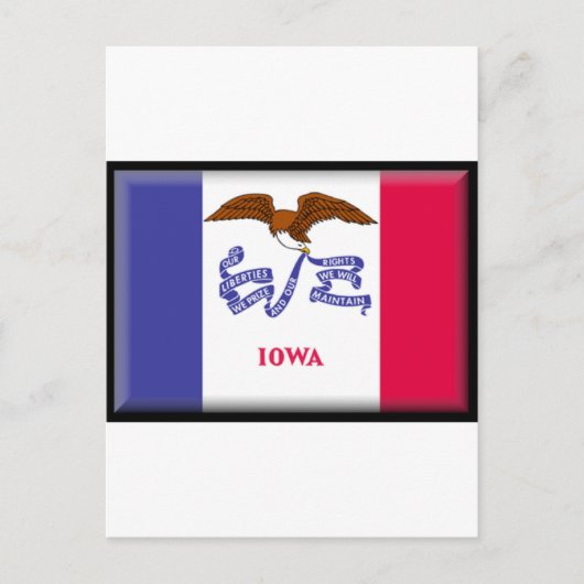 Iowa Flag Briefkaart (Voorkant)