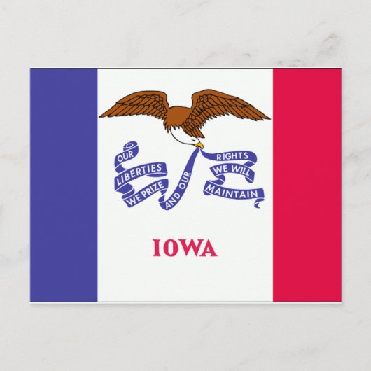 Iowa Flag Briefkaart (Voorkant)