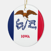 Iowa Flag Keramisch Ornament (Links)