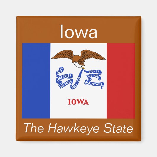 Iowa Flag Magnet (Voorkant)