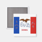 Iowa Flag Magnet (Voorkant / Achterkant)
