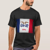 Iowa Flag of State Oversized T-shirt (Voorkant)