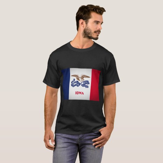 Iowa Flag of State Oversized T-shirt (Voorkant volledig)