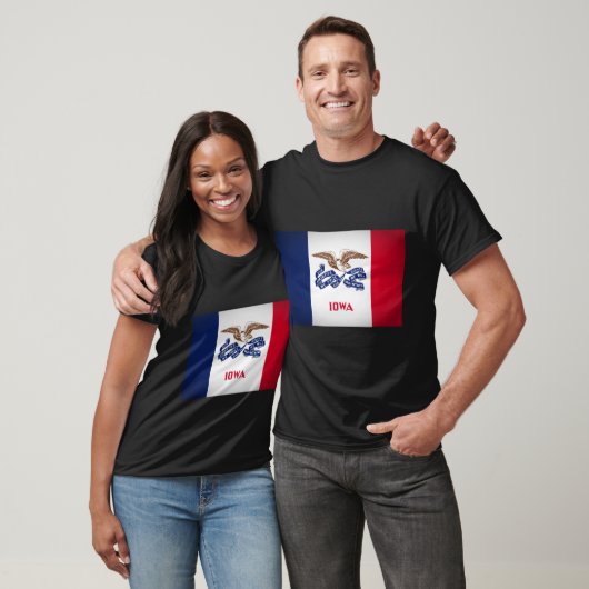 Iowa Flag of State Oversized T-shirt (Unisex)