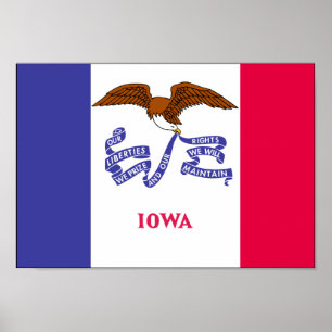 Iowa Flag Poster