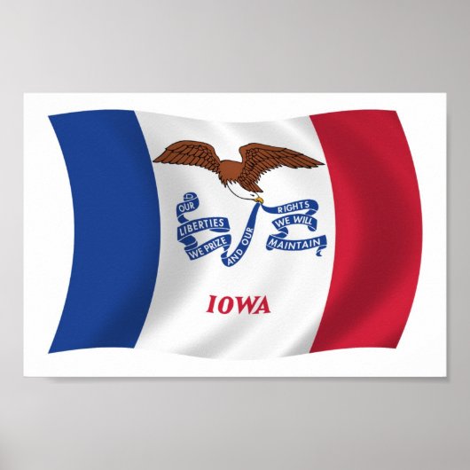 Iowa Flag Poster Print (Voorkant)